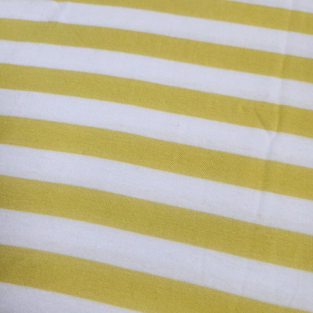 GAP Yellow White Stripe Swing Dress Medium Stretch Summer Casual Beach Sundress - Picture 3 of 9